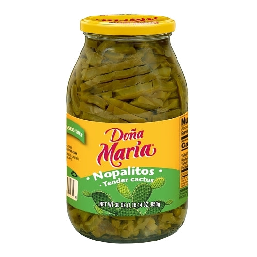 Dona Maria Nopalitos Pepper Sliced, 12 x 30 oz Case - Front/center packaged product image