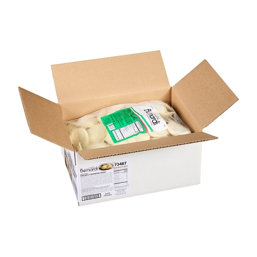 Bernardi Jumbo Round Portobello Mushroom Ravioli, 2 x 5 lb Case - GS1 open-case image