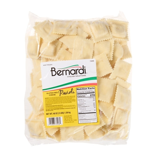 Bernardi Gluten Free Cheese Ravioli, 2 x 3 lb Case - Prepared Foods