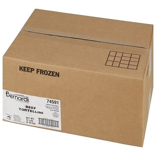 Bernardi Beef Tortellini, 3 x 4 lb Case - GS1 closed shipping case image
