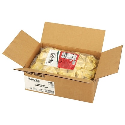 Bernardi Square Beef Ravioli, 2 x 5 lb Case - GS1 open-case image