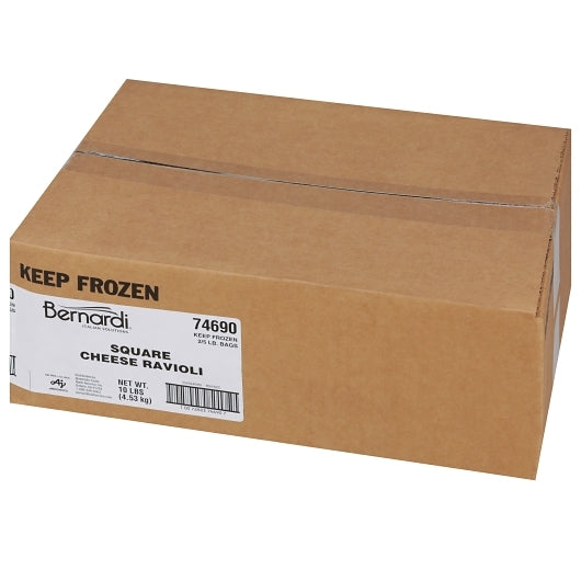 Bernardi Square Cheese Ravioli, 2 x 5 lb Case - GS1 closed shipping case image