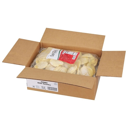 Bernardi Jumbo Round Beef Ravioli, 2 x 5 lb Case - GS1 open-case image
