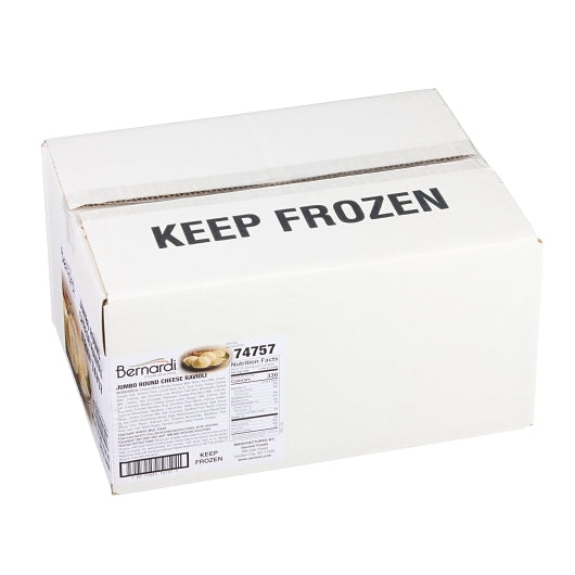 Bernardi Round Jumbo Cheese Ravioli, 2 x 5 lb Case - GS1 closed shipping case image