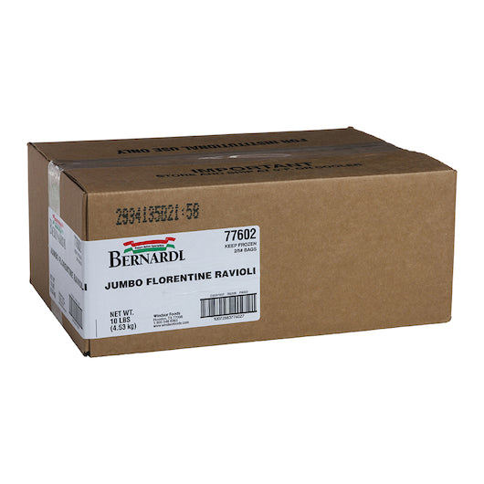 Bernardi Jumbo Round Florentine Ravioli, 2 x 5 lb Case - GS1 closed shipping case image