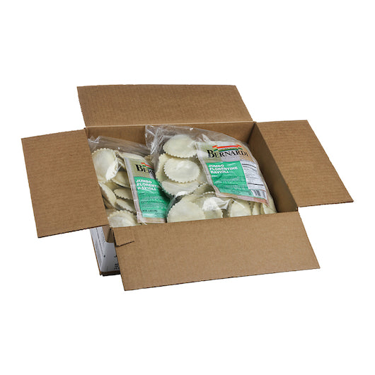 Bernardi Jumbo Round Florentine Ravioli, 2 x 5 lb Case - GS1 open-case image