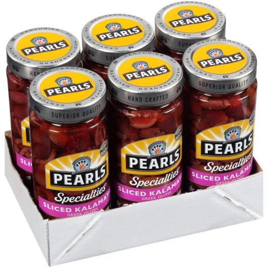 Pearls Sliced Kalamata Olives Jar, 6 x 6.7 oz Case - DOT product image 5