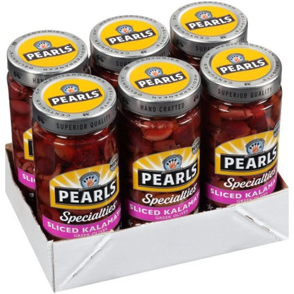 Pearls Sliced Kalamata Olives Jar, 6 x 6.7 oz Case - DOT product image 5