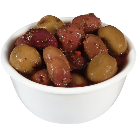 Pearls Pitted Medley Greek Olives Jar, 6 x 6.3 oz Case - Condiments & Sauces