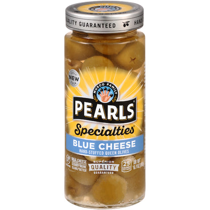 Pearls Blue Cheese Stuffed Queen Olives Jar, 6 x 6.7 oz Case - DOT product image 2