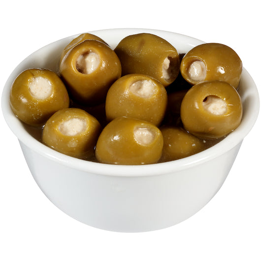 Pearls Blue Cheese Stuffed Queen Olives Jar, 6 x 6.7 oz Case - Condiments & Sauces