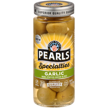 Pearls Garlic Stuffed Queen Olives Jar, 6 x 7 oz Case - DOT product image 2