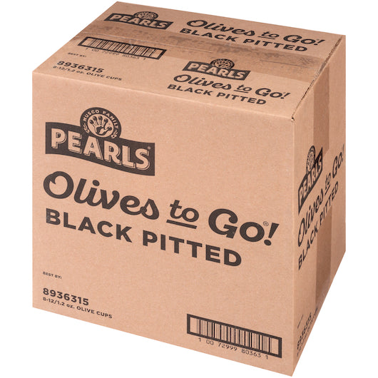 Pearls Black Ripe Olives To Go, 8 x 12 x 1.2 oz Case - DOT product image 6