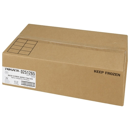 Posada Red Jalapeno Mini Tacos, 4 x 4 lb Case - DOT product image 5