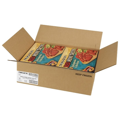 Posada Red Jalapeno Mini Tacos, 4 x 4 lb Case - DOT product image 4