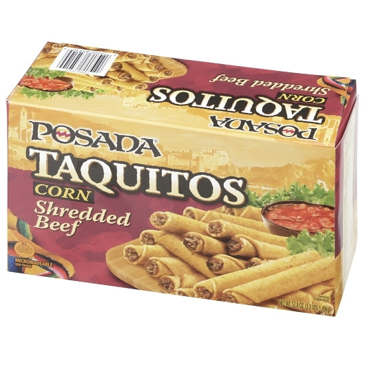 Posada Beef Taquito, 192 x 1.1 oz Case - Prepared Foods