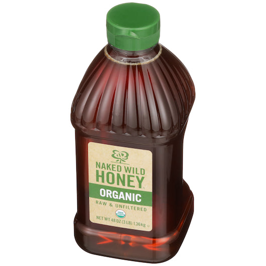 Naked Organic Raw Honey Bulk, 6 x 48 oz Case - Pantry Ingredients