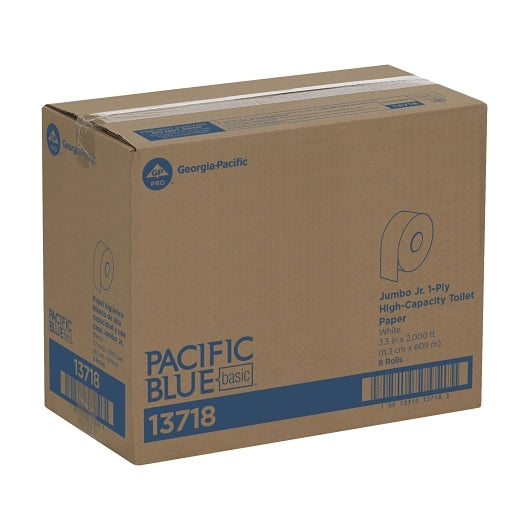 Pacific Blue Basic Jumbo Jr 1-Ply Basic Tissue; 1 Count; 8 Per Case - DOT product image 1