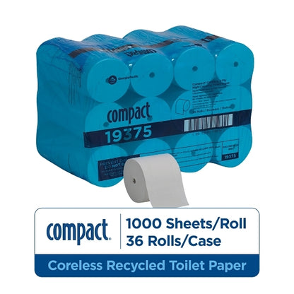 Compact CORELESS BATH TISSUE HIGH CAPACITY SMALL ROLL 2 PLY, 36 x 1 ct Case - DOT product image 2