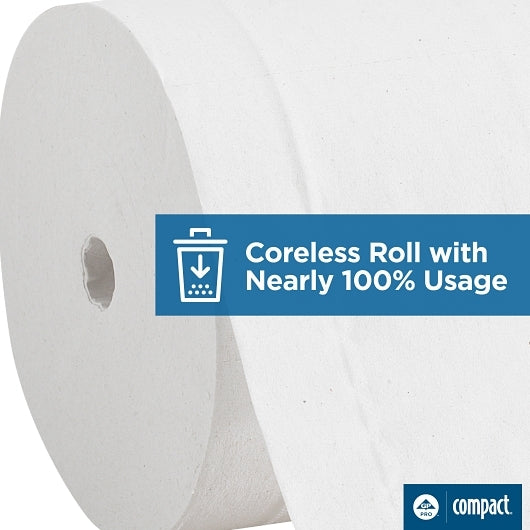 Compact Coreless Big Roll 2 Ply White Bath Tissue, 18 x 1 ct Case - DOT product image 8