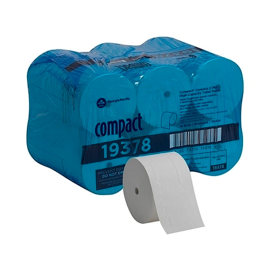 Compact Coreless Big Roll 2 Ply White Bath Tissue, 18 x 1 ct Case - DOT product image 4