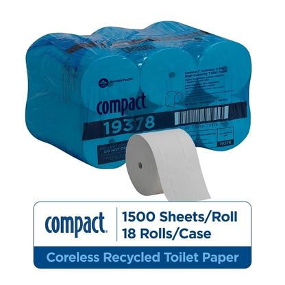 Compact Coreless Big Roll 2 Ply White Bath Tissue, 18 x 1 ct Case - DOT product image 6
