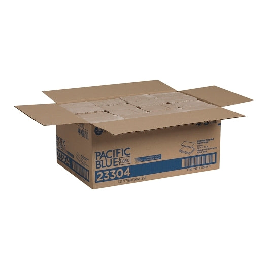 Pacific Blue Basic M-Fold Recycled (3rd Party) Brown Paper Towel, 16 x 1 ct Case - DOT product image 8