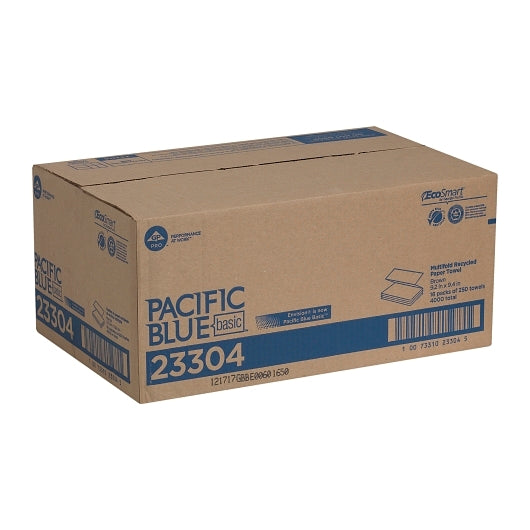 Pacific Blue Basic M-Fold Recycled (3rd Party) Brown Paper Towel, 16 x 1 ct Case - DOT product image 3