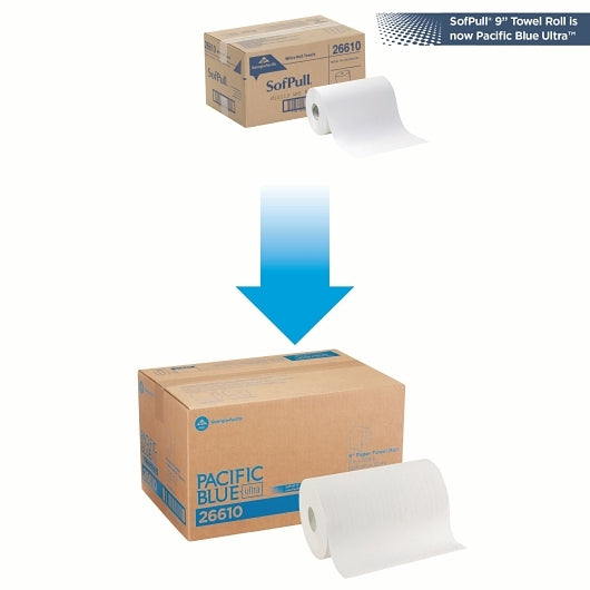 Pacific Blue Ultra PAPER TOWEL HARDWOUND ROLL, 1 x 6 ct Case - DOT product image 3