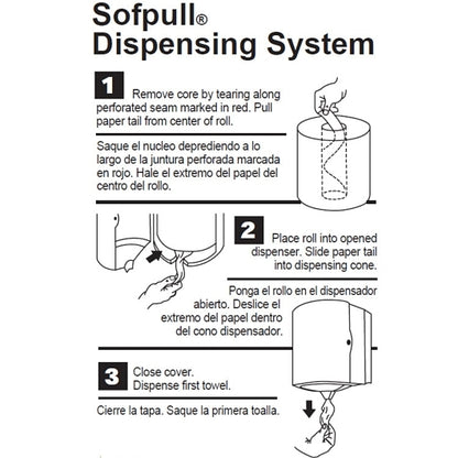 SofPull PAPER TOWEL 1 PLY WHITE CENTER PULL, 8 x 1 ct Case - DOT product image 3