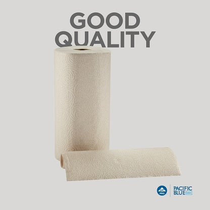 Pacific Blue Basic 2-Ply Recycled Perforated Brown Paper Roll Towels, 12 x 1 ct Case - DOT product image 2