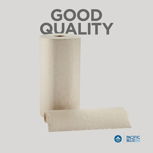 Pacific Blue Basic 2-Ply Recycled Perforated Brown Paper Roll Towels, 12 x 1 ct Case - DOT product image 2