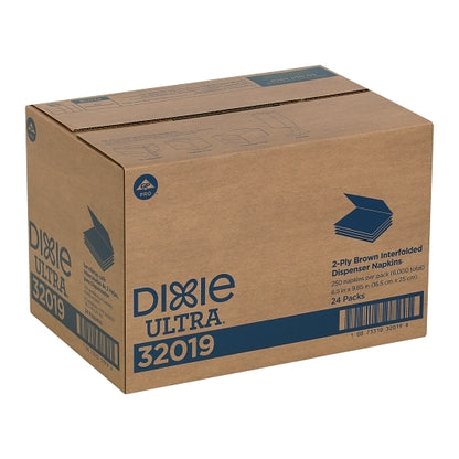 Dixie 6.5 Inch X 9.85 Inch Ultra Interfold Brown 2 Ply Napkin Dispenser Refill, 24 x 1 ct Case - DOT product image 4