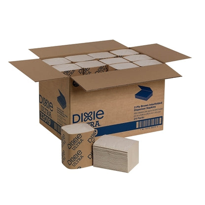 Dixie 6.5 Inch X 9.85 Inch Ultra Interfold Brown 2 Ply Napkin Dispenser Refill, 24 x 1 ct Case - DOT product image 2