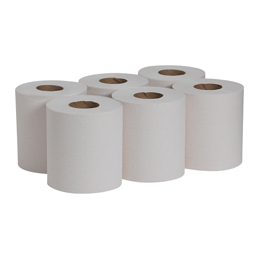 Pacific Blue Select Centerpull Perforated 2-Ply White Paper Towel, 6 x 1 ct Case - Janitorial Supplies