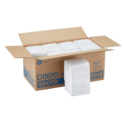 BevNap Square 9.5" 1-Ply White Beverage Napkin 8 count - 500 napkins per bundle, 8 x 1 ct Case - Plates Bowls