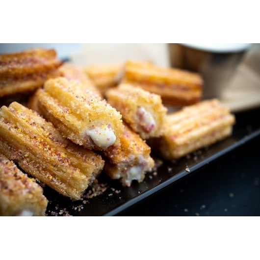 Hola Churros Birthday Cake Flavored Filled Churro Bites, 1 x 9 lb Case - Bakery & Desserts