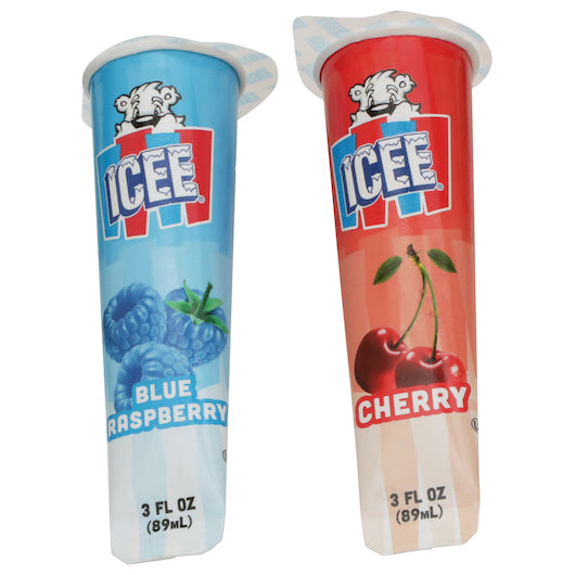 Icee Variety Pack 15 Cherry and 15 Blue Raspberry Tube, 1 x 30 ct Case - DOT product image 2