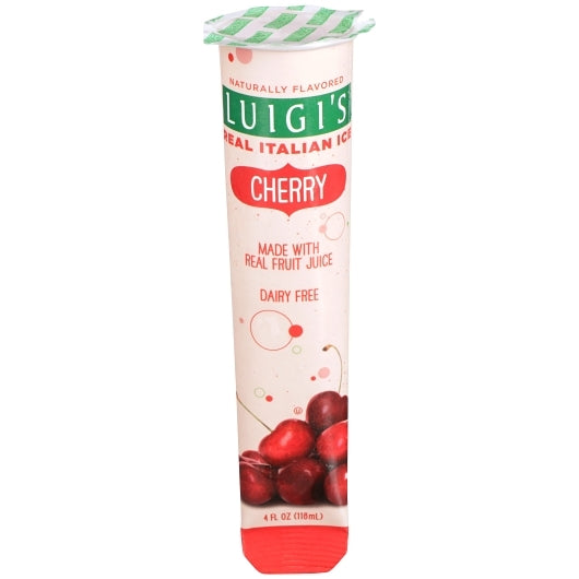 Luigi Cherry Real Italian Ice, 24 x 4 oz Case - Frozen Fruit