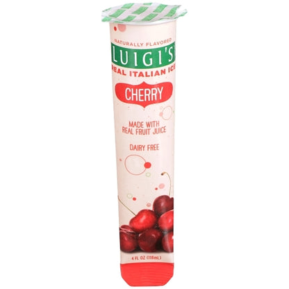 Luigi Cherry Real Italian Ice, 24 x 4 oz Case - Frozen Fruit