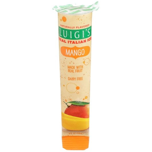 Luigi Mango Real Italian Ice, 24 x 4 fl oz Case - Frozen Fruit