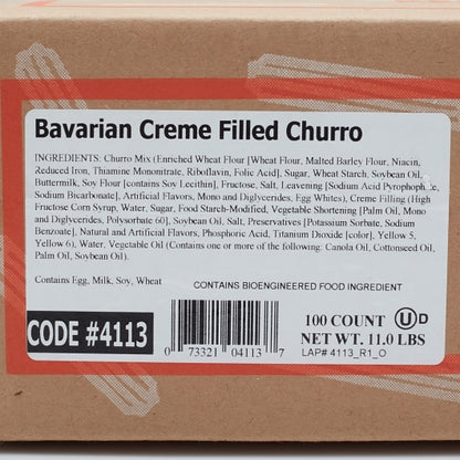 J And J 5 Inch Bavarian Creme Churro, 100 x 5 IN Case - DOT product image 8