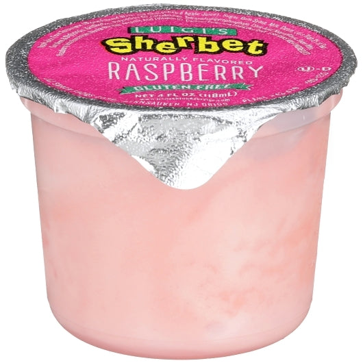 Luigi Raspberry Sherbet, 96 x 4 fl oz Case - Frozen Fruit