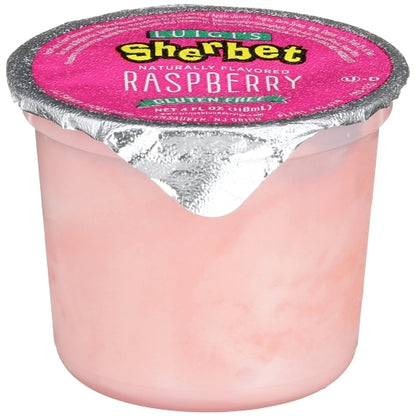 Luigi Raspberry Sherbet, 96 x 4 fl oz Case - Frozen Fruit