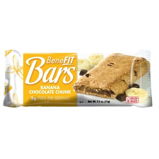 J and J BeneFIT Banana Chocolate Chunk Bar, 48 x 2.5 oz Case - Bakery & Desserts