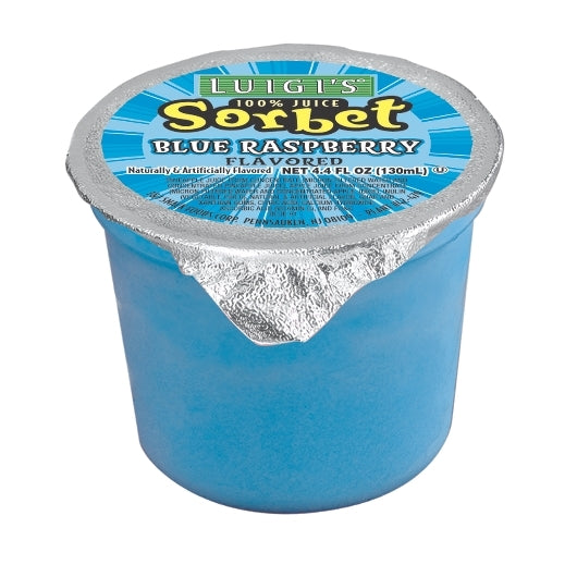 Luigi Blue Raspberry Sorbet Cup, 96 x 4.4 fl oz Case - Frozen Fruit