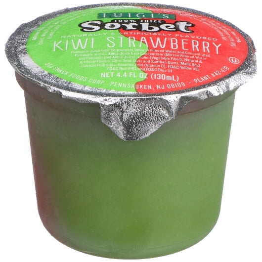 Luigi Strawberry Kiwi Sorbet, 96 x 4.4 fl oz Case - DOT product image 2