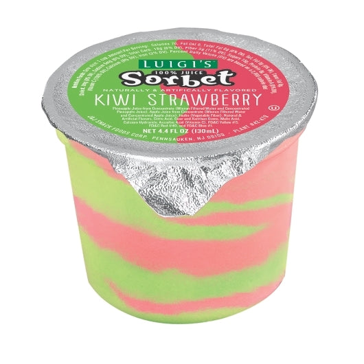 Luigi Strawberry Kiwi Sorbet, 96 x 4.4 fl oz Case - Frozen Fruit