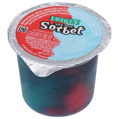 Luigi Cherry Blue Raspberry Swirl Sorbet, 96 x 4.4 fl oz Case - DOT product image 3