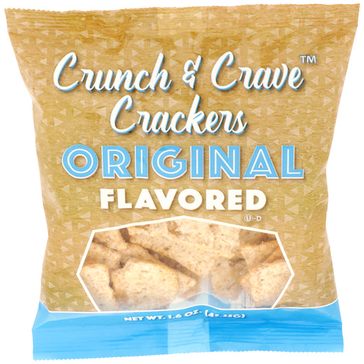 READI-BAKE CRUNCH & Crave Original Crackers, 100 x 1.6 oz Case - Crackers & Grahams
